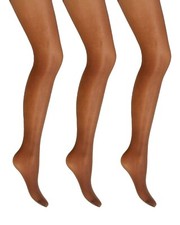 Cindy Ladder Resist Tights 20 Denier Reinforced Body & Toe Underwear (Pack of 3)