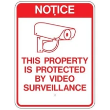 3M REFLECTIVE VIDEO SURVEILLANCE CAMERA CCTV SIGN 18 X 24 CAN BE SEEN AT NIGHT!