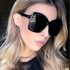Retro Fashion Oversized XL Square Large Big Jackie O Butterfly Sunglasses 7205