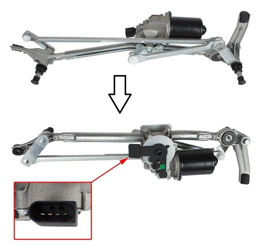 Mécanisme d'essuie-glace à moteur puissant pour balayage fluide de BMW E90 E91