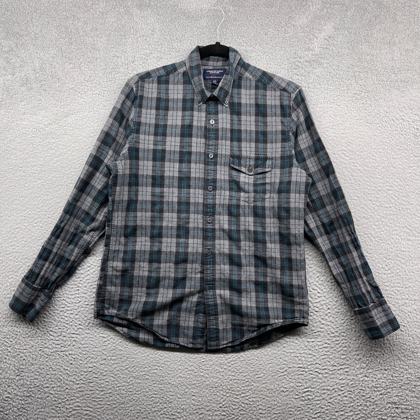 American Eagle Men Button Down Shirt Multicolor P… - image 1