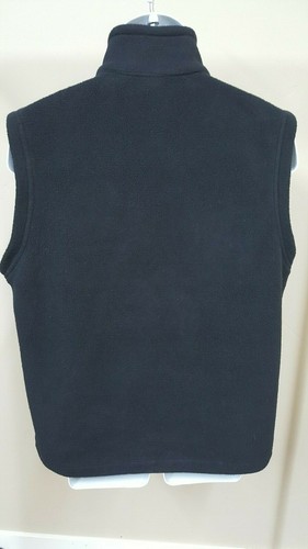 Cabela’s Mens Polartec Fleece Vest Jacket Full Zipper Solid Black Pockets Medium - Picture 3 of 4