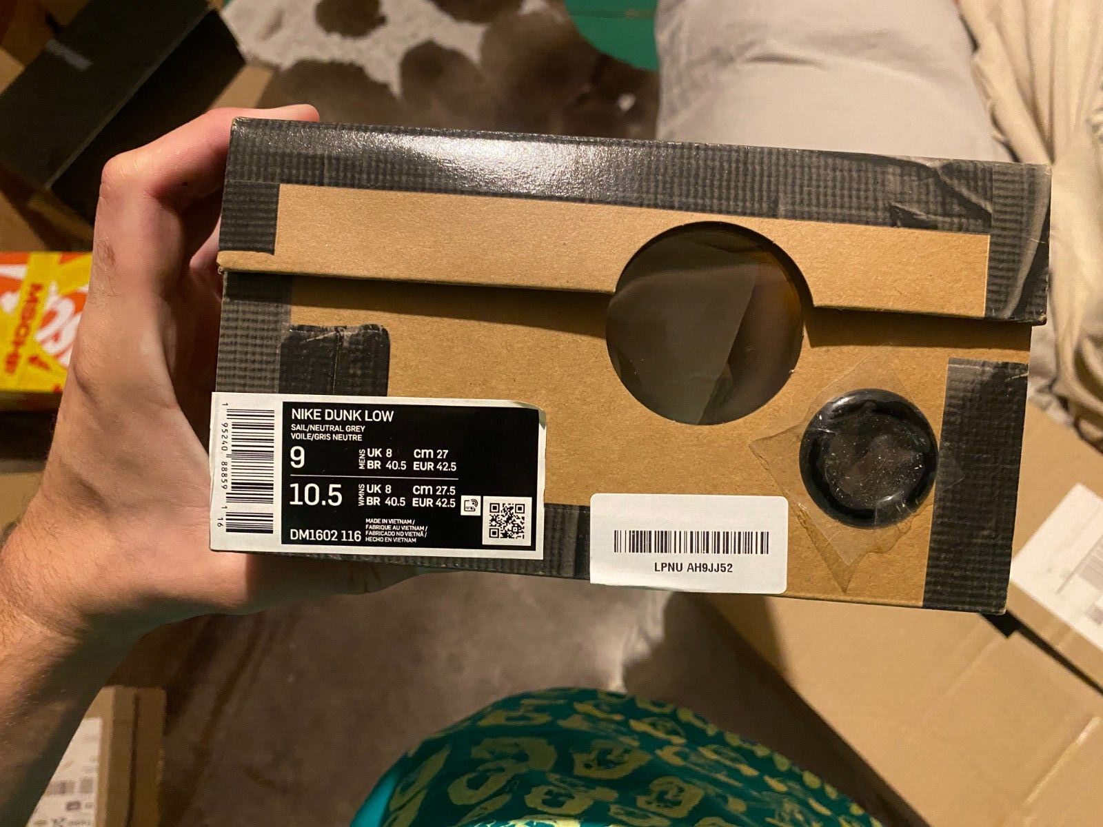 OFF WHITE X NIKE Nike x OFF WHITE Dunk Virgil Abloh Lotto 26 Nuove Rare UK 8 US 9 Sail