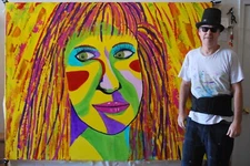 Mark Little, Authentic, original,Painting￼, 81” X 62” Acrylic, Abstract, POP Art