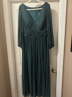 green emerald velvet dress Berylove Women Maxi Mother Dress Plus Size Dark Green A Line V Neck Wedding Party Guest Dress with Half Sleeves, Dark Green / 3XL