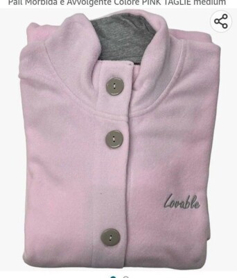 Vestaglia Corta Aperta Pesante Pile Rosa Lovable L0CHE SALDI