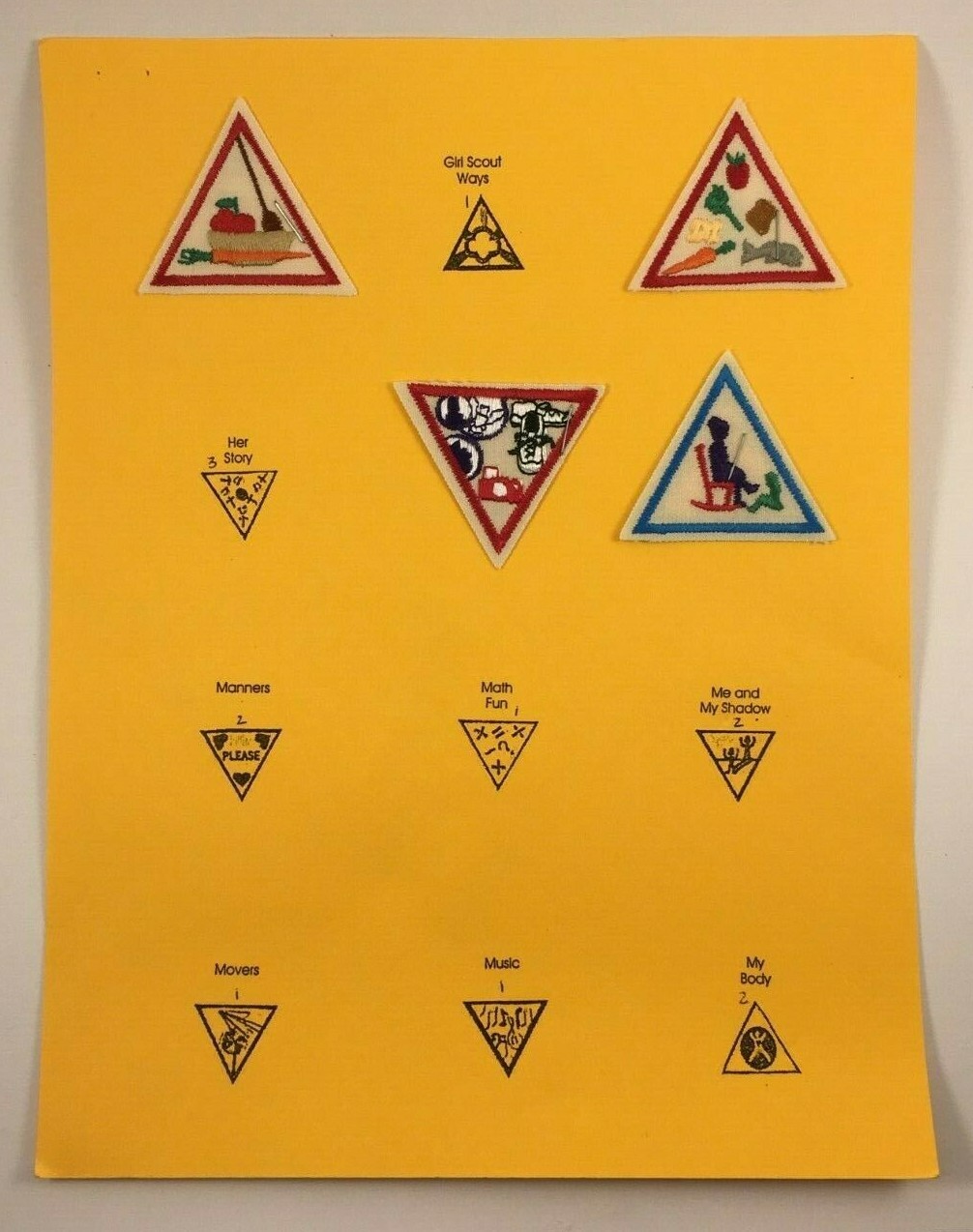 Vintage Girl Scout Brownies Badges Patches Pin 1990's Lot of 14 Patches