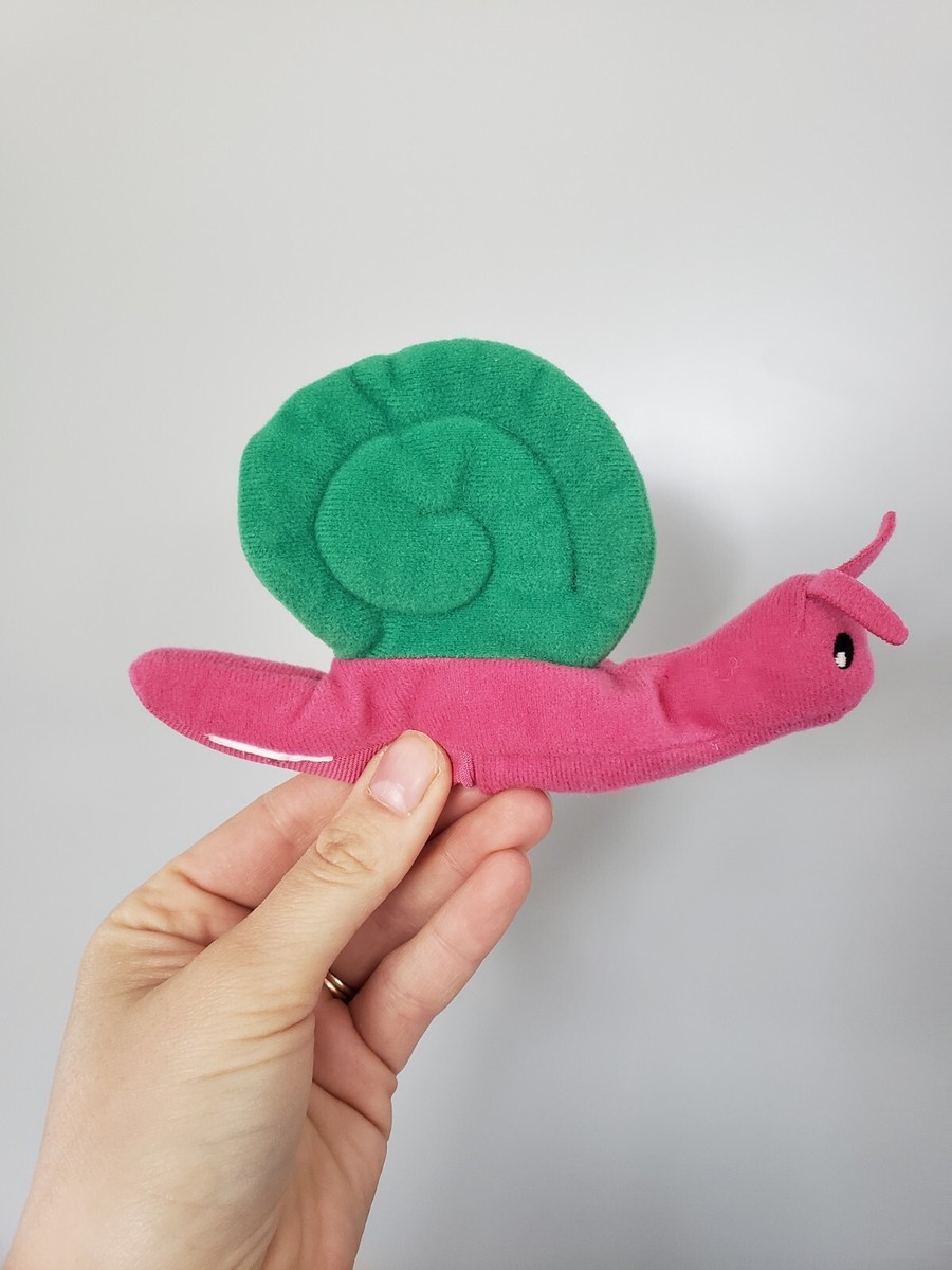 Ikea Klappar Stort Snail Finger Puppet Small Soft Toy Pink Green