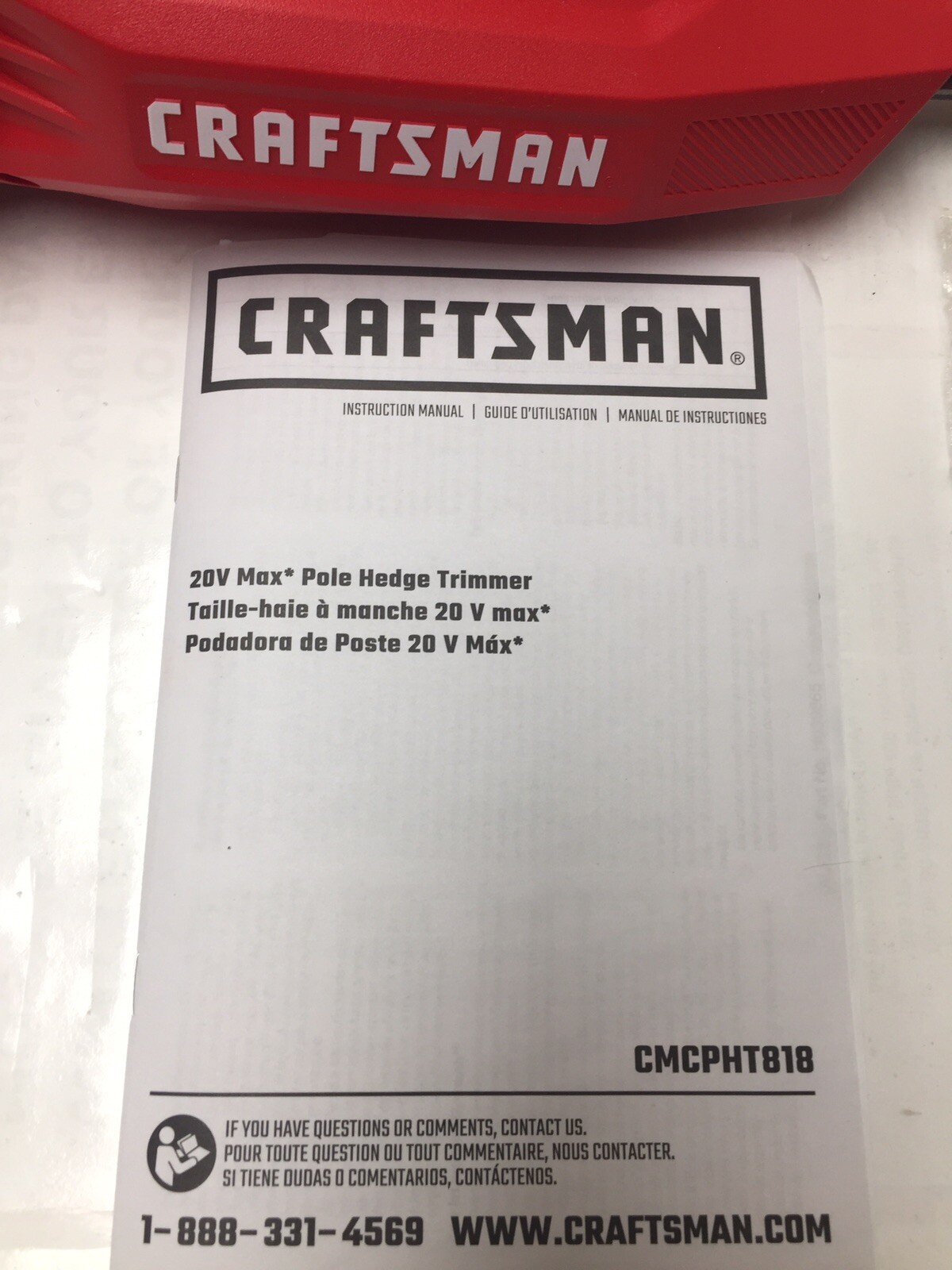 CRAFTSMAN 20V MAX Pole Cordless Hedge Trimmer, 18-Inch (CMCPHT818)