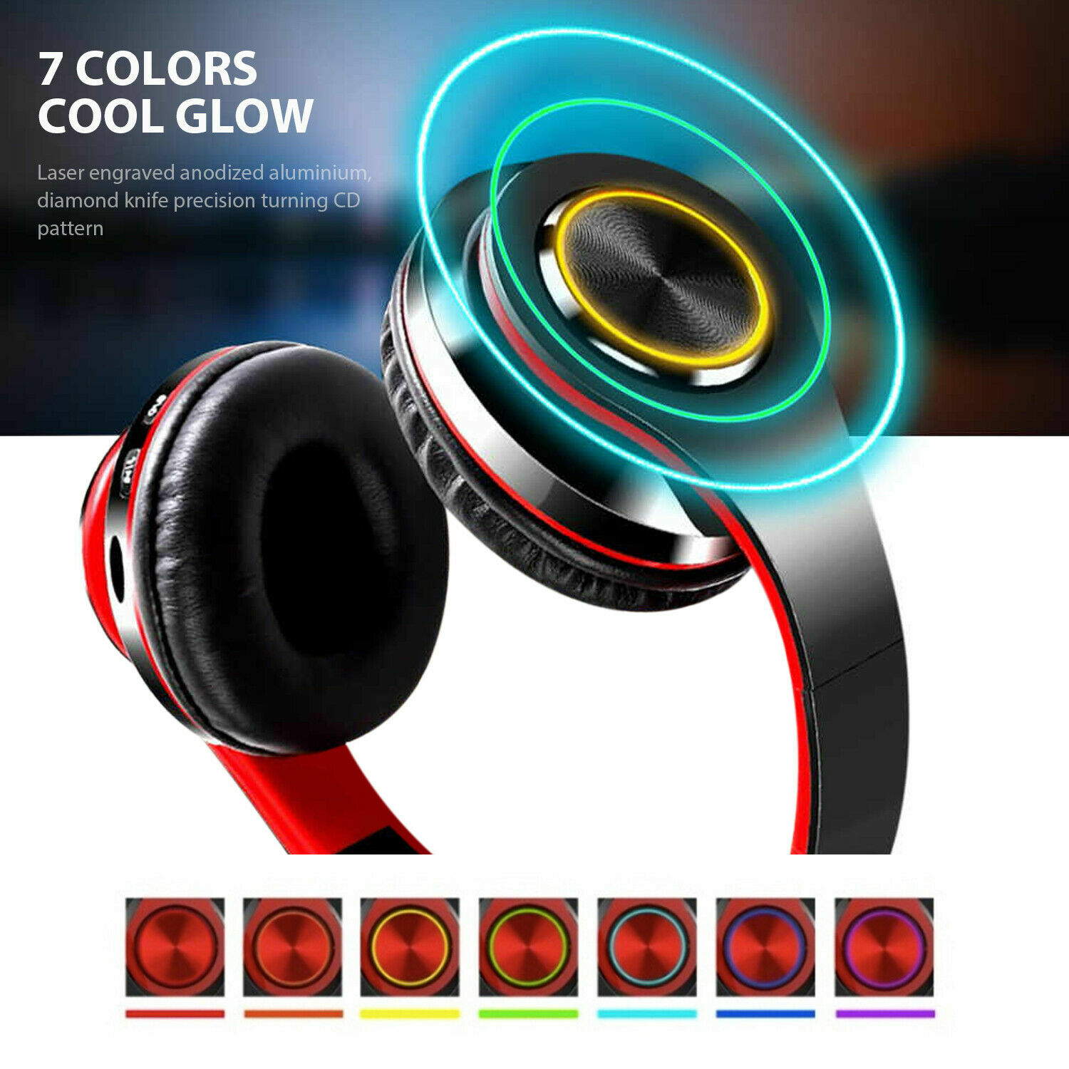 Bluetooth 5.0 Wireless Stereo Headphones Earphones For iPad Phone IOS