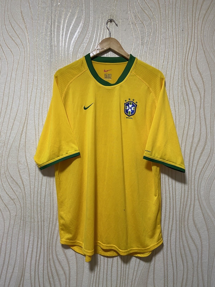 BRAZIL 2000 2002 HOME FOOTBALL SHIRT SOCCER JERSEY NIKE sz L MEN