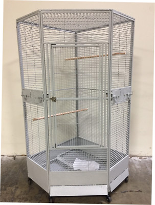 3 Color, NEW Large Corner Parrot Bird Wrought Iron Bird Cage Size 3 Color, NEW Large Corner Parrot Bird Wrought Iron Bird Cage Size