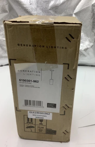 Generation Lighting Sea Gull Zire 1 Light Pendant Brushed Nickel 6190301-962 NEW - Picture 1 of 3