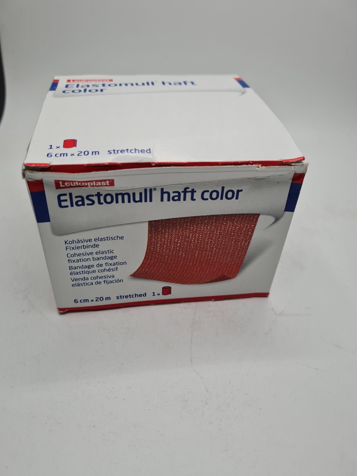Elastomull Haft Color - 6 cm x 20 m - rot - REF 4537400 - PZN 01412578