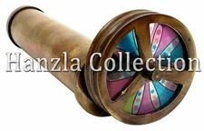 Antique Brass Double Wheel Kaleidoscope Collectible Telescope gifts Handmade New