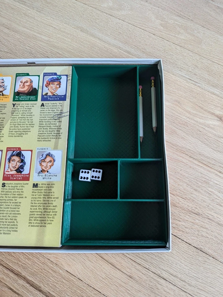 2005 Clue Board Game - Improved, Custom, Game Piece Organizer - Image 2 of 3