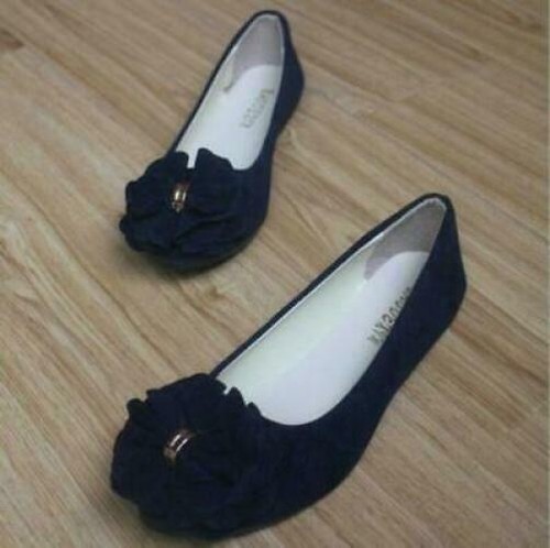 Ballerine donna scamosciate scarpe da barca mocassini slip punta tonda fiori décolleté casual - Foto 12 di 22