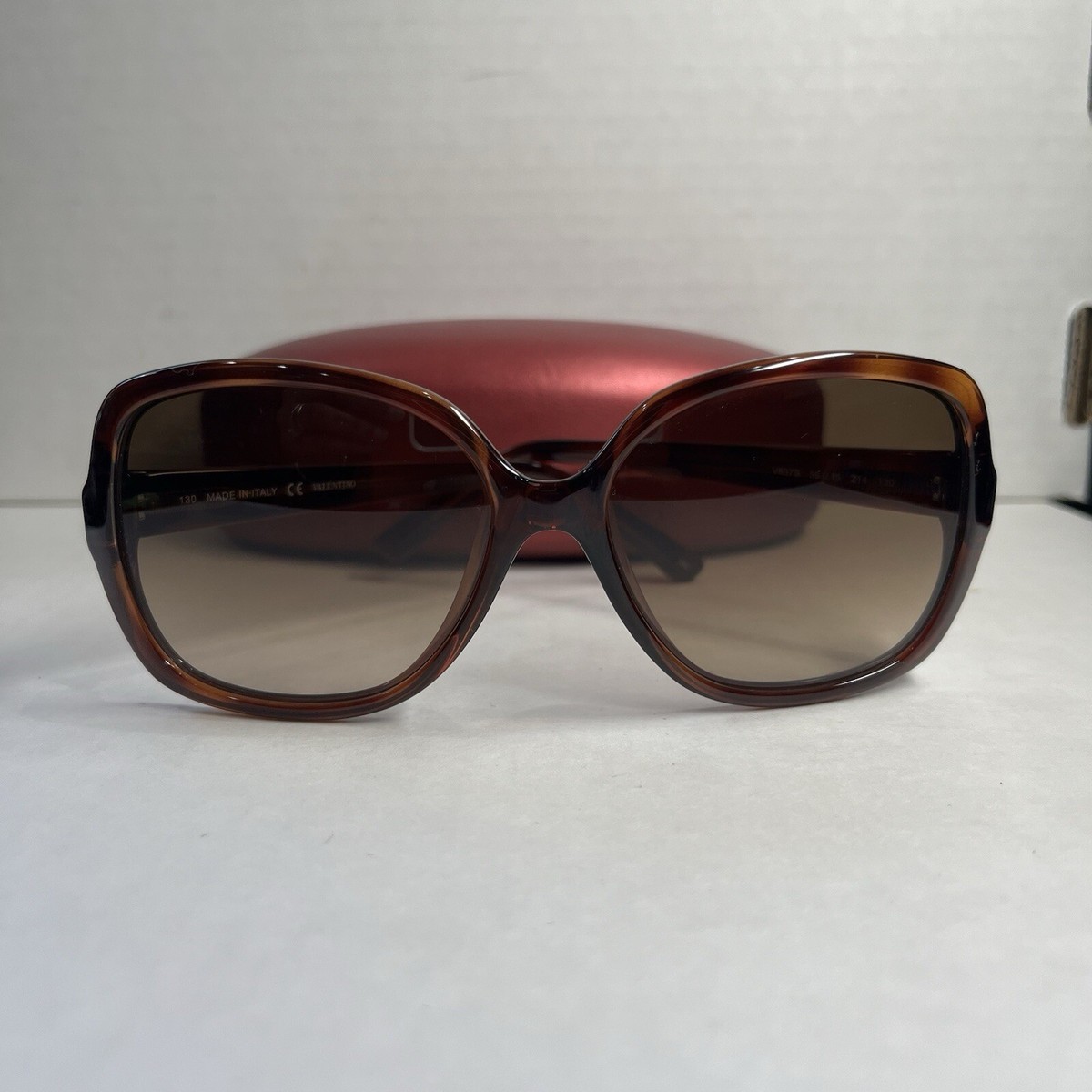Valentino Brown Tortoiseshell Sunglasses. Made in Italy. Valentino Garavani V - Uno Sunglasses - Brown|VLS107B55107B main image 3