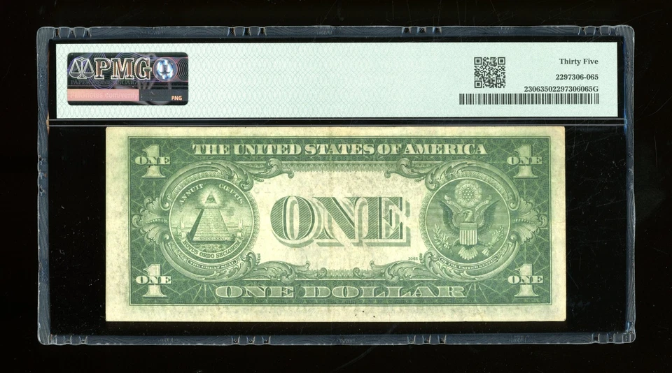 DBR 1935-A $1 North Africa Silver Fr. 2306 IC Block PMG 35 Serial I38532030C - Image 2 of 2