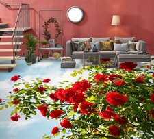 3D Red Rose 14623NA Floor WallPaper Murals Wall Print 5D AJ WALLPAPER AU Fay