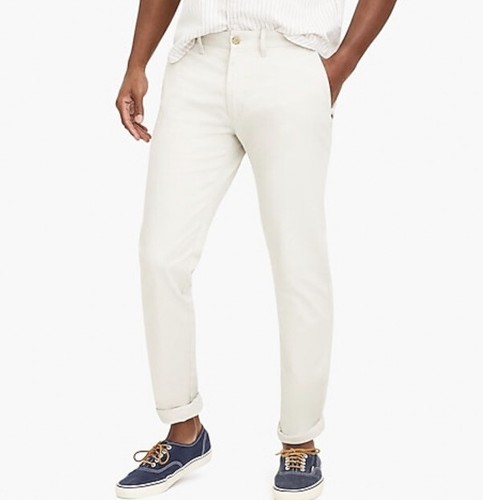 J Crew Factory Mens Stone Slim-fit flex 