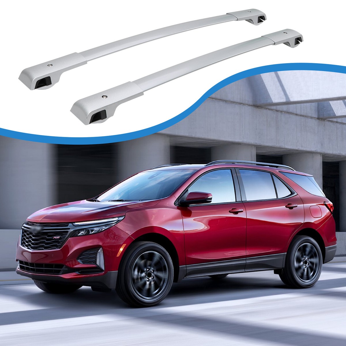 2019 Chevy Equinox 2018 Equinox Roof Rails Silver Crossbars