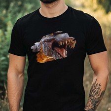 T-shirt uomo fantasia T Rex cotone taglia dalla XS alla 5XL