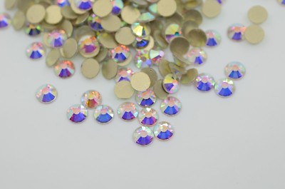 50 gross Glass Crystal AB Non Hotfix Flatback Rhinestones ss3 to ss30 Nail Art