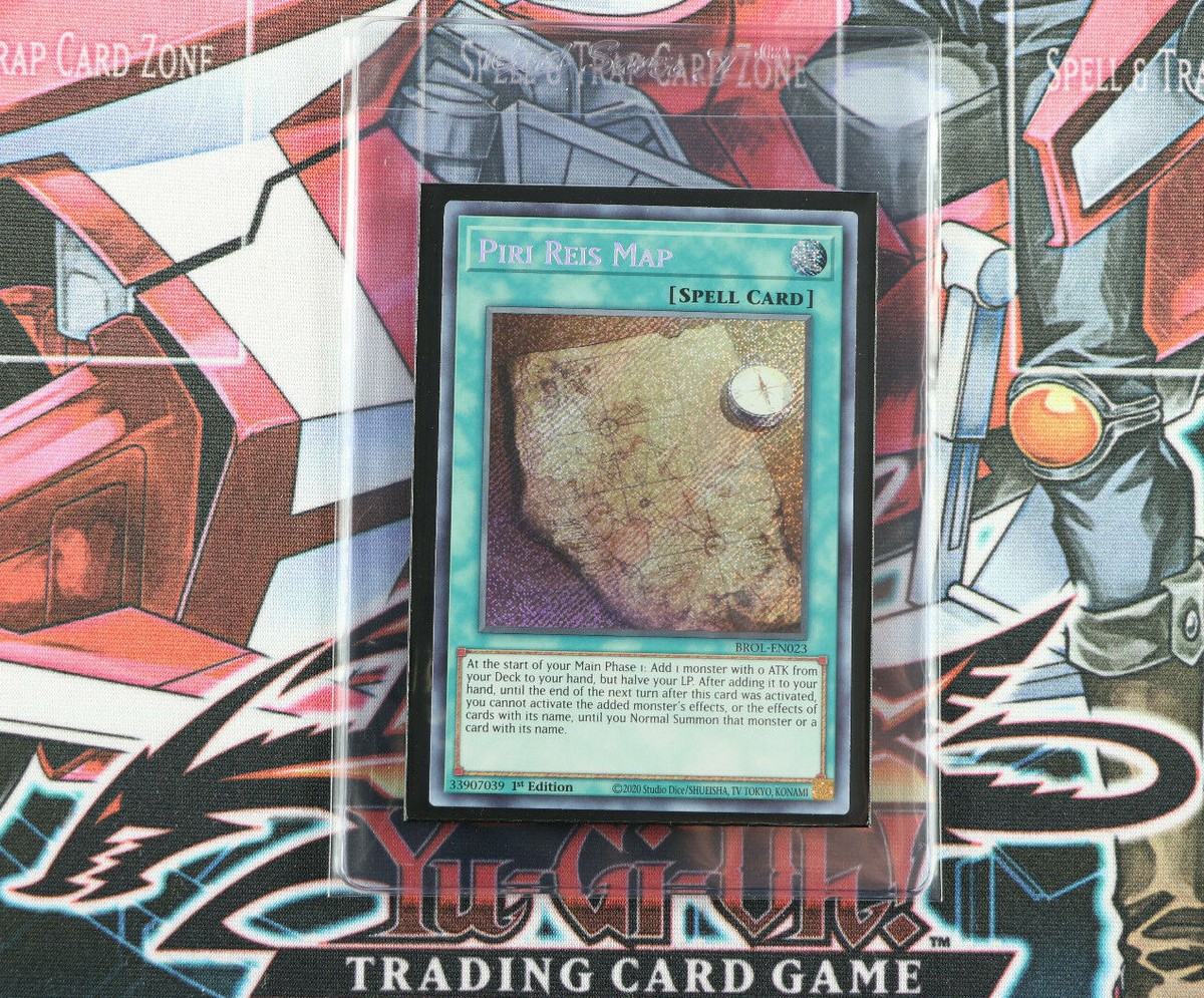 YuGiOh Spell Card Piri Reis Map BROL-EN023 1st Edition Secret Rare YuGiOh Spell Card Piri Reis Map BROL-EN023 1st Edition Secret Rare