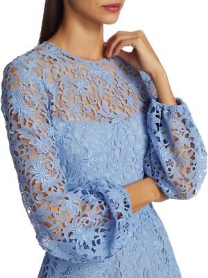 $1590 NEW Lela Rose Guipure Lace Fit & Flare Dress Wildflower Lace Blue 2 4 . | eBay $1590 NEW Lela Rose Guipure Lace Fit & Flare Dress Wildflower Lace Blue 2 4 . | eBay