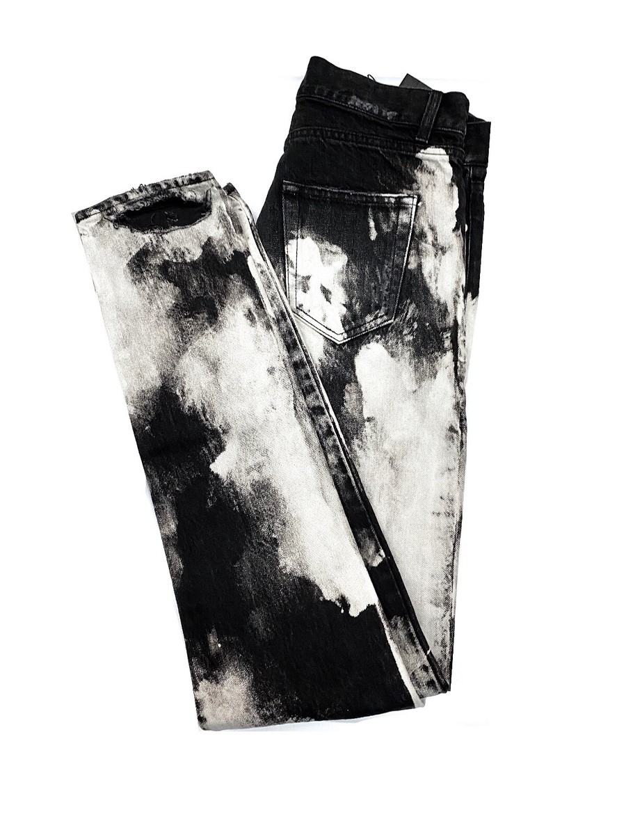パンツ saint laurent paris coated denim 30 Saint Laurent Black & White Jeans – Iconic Slim Denim – Size 30 | eBay