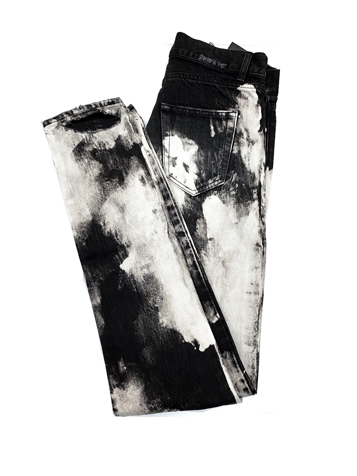 Jeans denim bianchi e neri Saint Laurent taglia 30