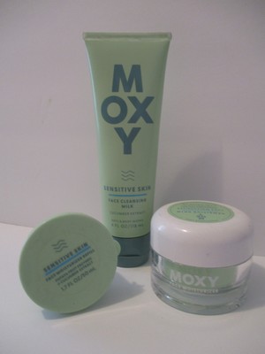 DISC Bath & Body Works MOXY Face Cleansing Milk Moisturizer & Refill 3pc set