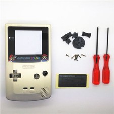 GBC Nintendo Game Boy Color Replacement Housing Shell Screen Gold Mario USA 