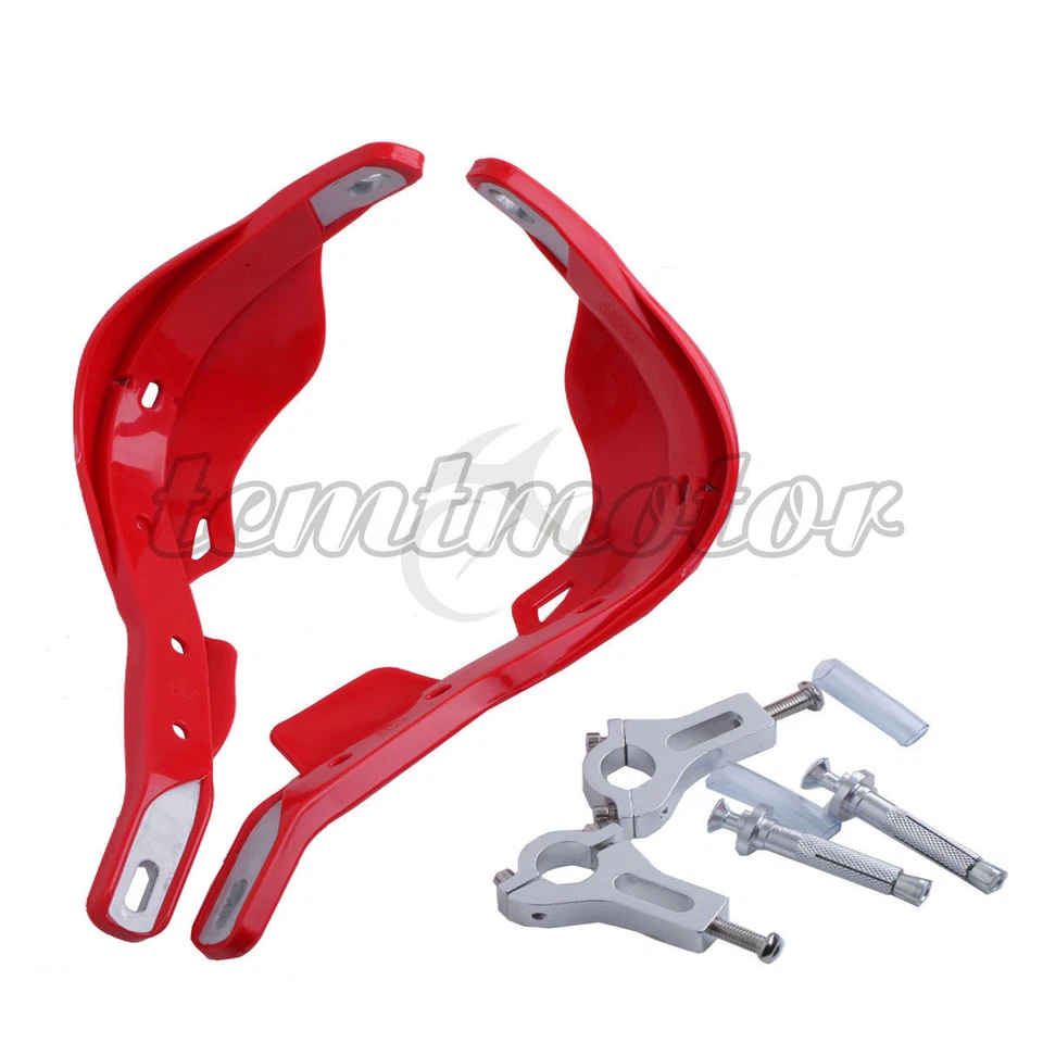 Protector de manos con mango de cepillo de 7/8" 22 mm rojo apto para motocicletas Yamaha Honda Suzuki ATV Foto 3 de 3