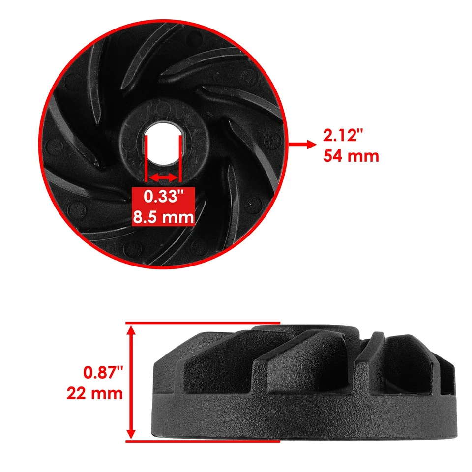 Junta de cubierta de bomba de agua con impulsor y sellos para Polaris SwitchBack 600 2012-2018 Foto 3 de 4