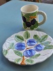 Stafford Fruit Du Jour Embossed Plate & Cup "Blueberry" — photo 3