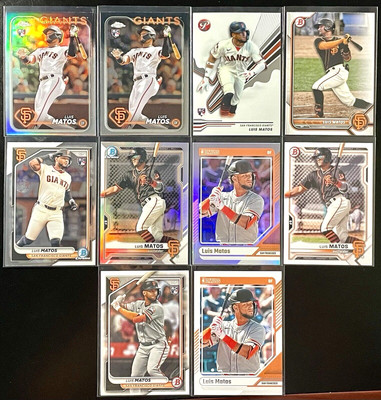 LUIS MATOS 2024 Topps Chrome REFRACTOR ROOKIE - San Francisco Giants RC Lot 10