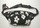 Sherpa Fanny Pack Waist Belt Bag Black White Daisy Floral Crossbody NOBO NWT