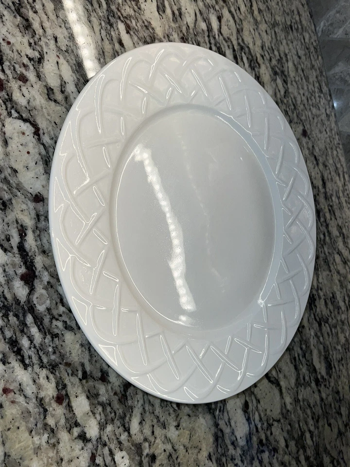 Plato de picnic por Oneida plato redondo 12" celosía blanca Foto 2 de 4