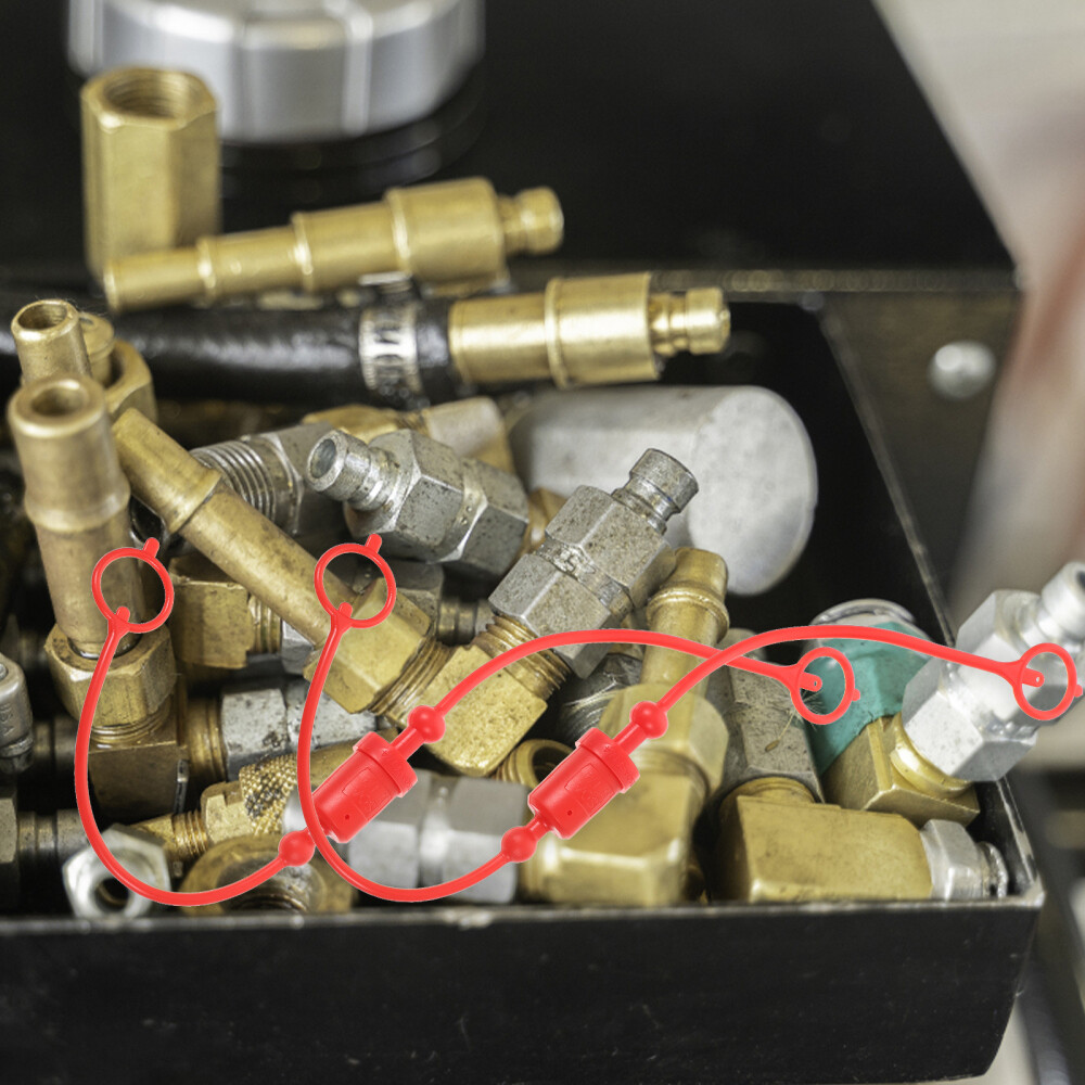 2 Sets Hydraulic Covers 1/4 Dust Caps Plugs Drain Connectors