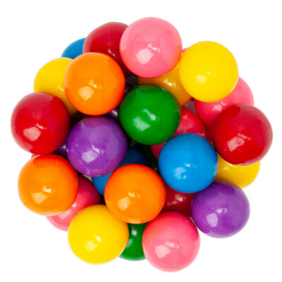 ASSORTED CANDY GUMBALLS - 1/2'' SIZE - BULK - Fresh & Best Price - 1 LB (16OZ)BAG