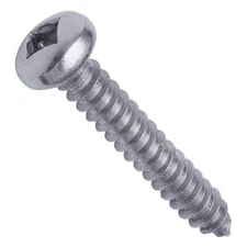 #8 x 1" Square Drive Pan Head Sheet Metal Screws Stainless Steel