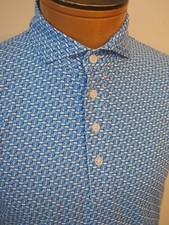 G/FORE Performance Fabric G-Link Pattern Tailored Fit Polo Shirt NWT Small 120