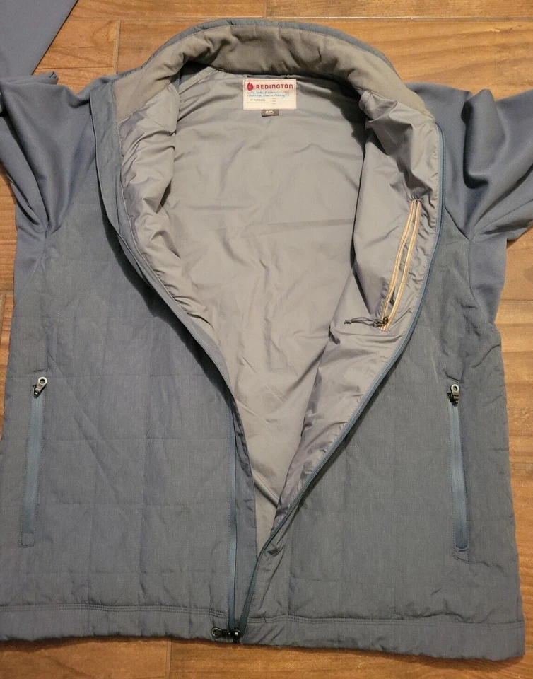 Chaqueta acolchada ligera Redington para hombre talla 2XL azul/gris pesca con mosca Foto 2 de 4