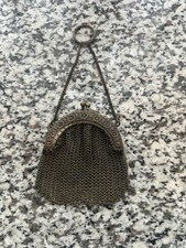 COIN PURSE SMALL GERMAN METAL CHAIN LINK CLASP VINTAGE 19TH CENTURY