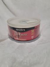 SONY CD-R MUSIC RECORDABLE 30 DISC STORAGE SPINDLE MODEL 30CRM80LS2 NEW SEALED