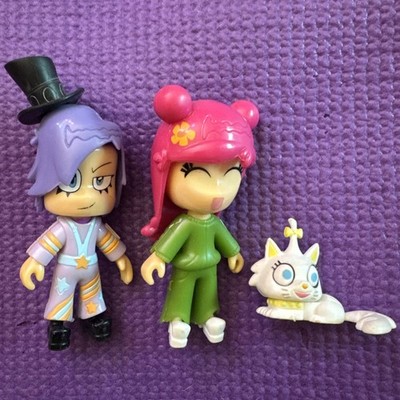 Hi Hi Puffy AmiYumi Figure Lot - Ami Yumi & Cat 2005 Cartoon Network