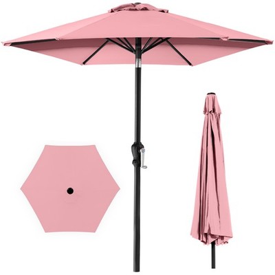 Best Choice Products Steel Market Umbrella Decoration Tilt Crank Lift - 10ft