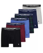 Polo Ralph Lauren Men's Six Pack Cotton Boxer Briefs New 6 Pack Size Large